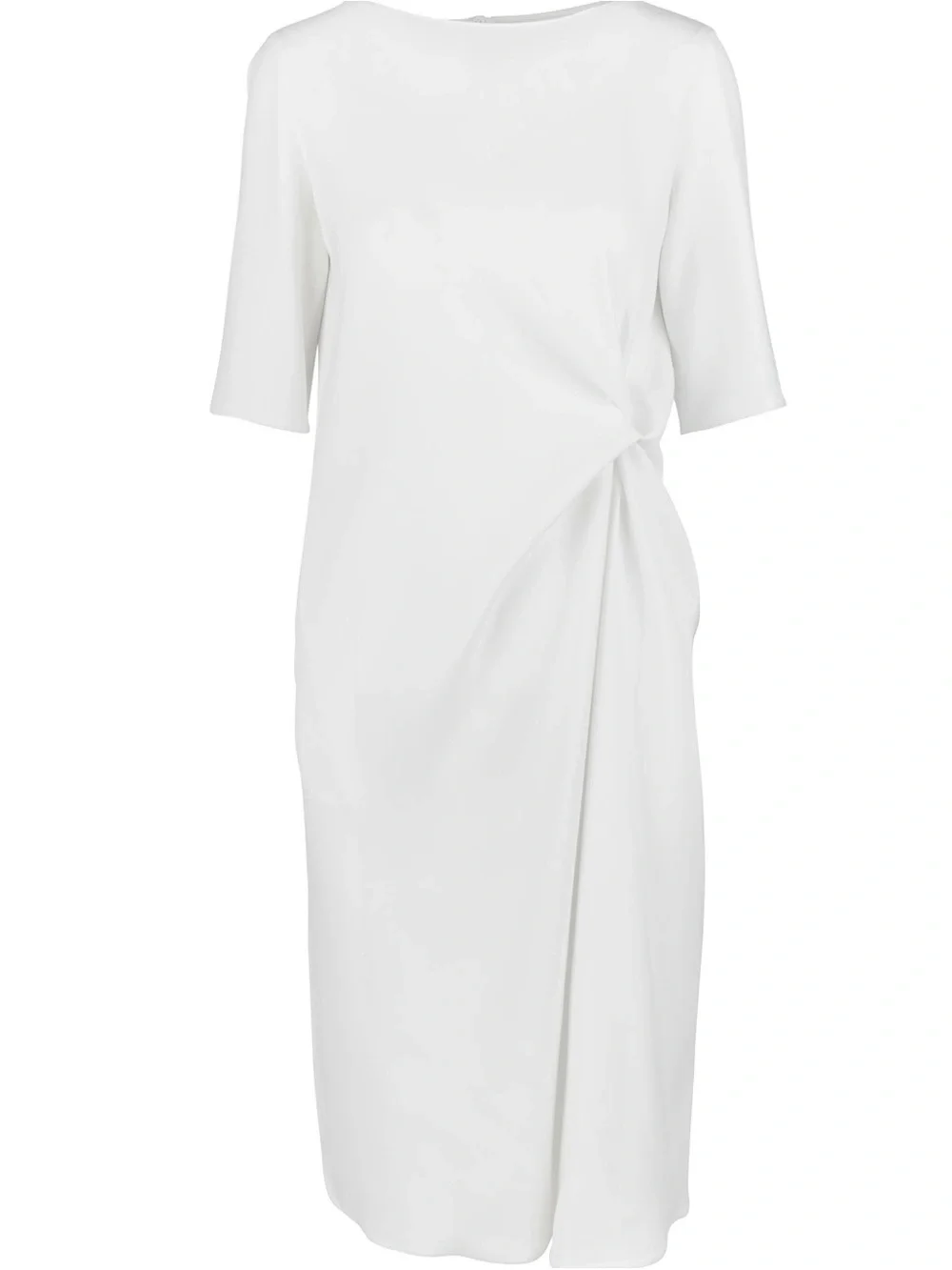 silk cady long dress armani vogue Giorgio Armani Silk Cady Long Dress - White